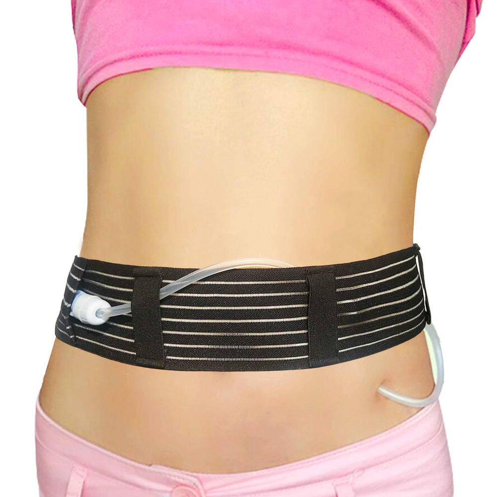 Hola Health peritoneal dialysis belt close-up shows soft skin-friendly fabric.