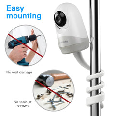 Holaca HB6550-compatible mount securely attaches Hellobaby monitors via 1/4 inch thread.