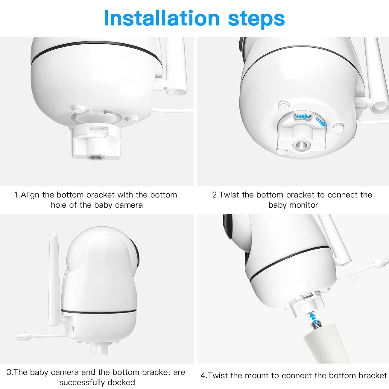 Holaca twist stand mounted on a shelf provides convenient, stable camera positioning.