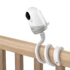 Holaca baby monitor mount with universal clamp secures HB6550 to furniture for stable viewing.