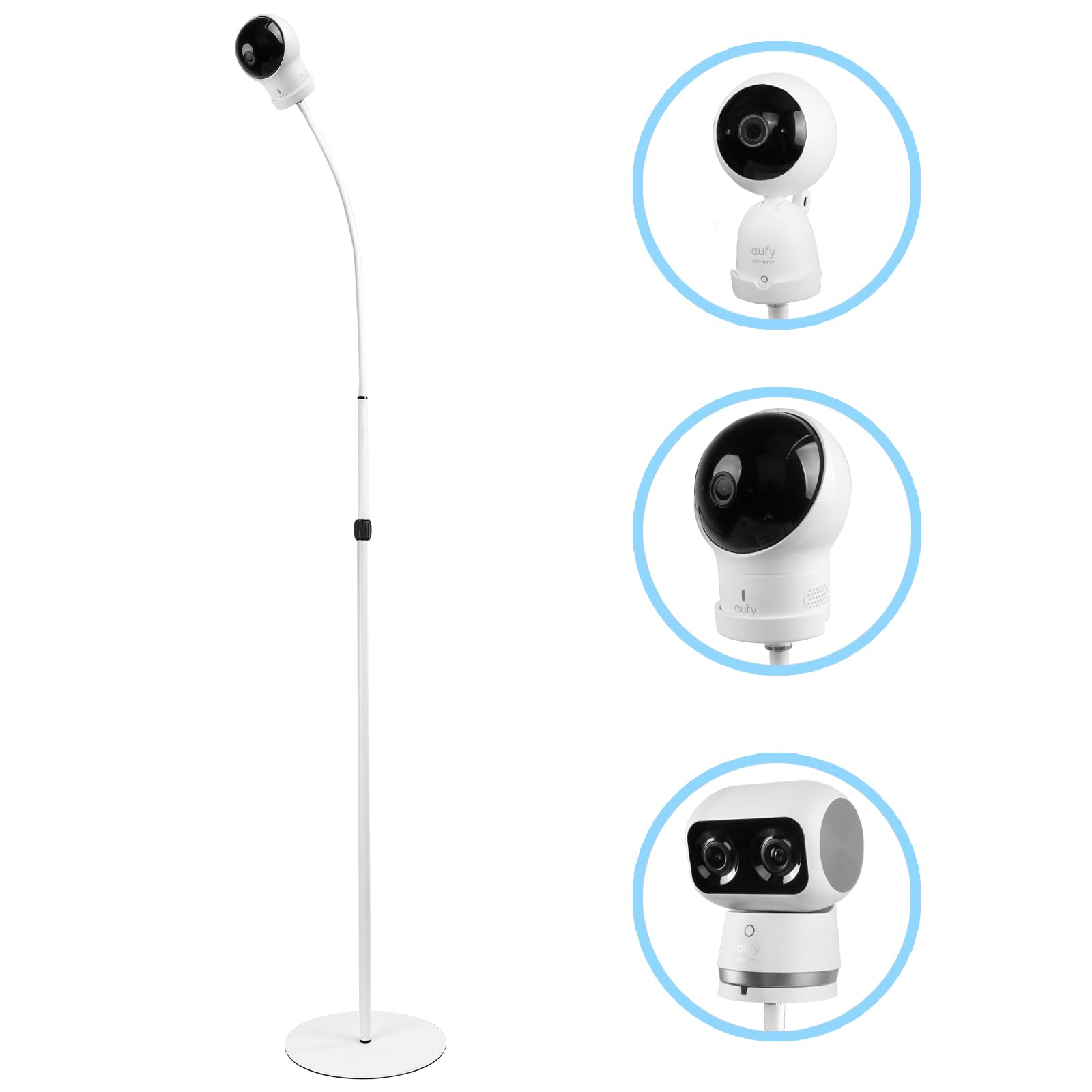 HOLACA floor stand with 36-inch adjustable height for Eufy monitors, secure setup