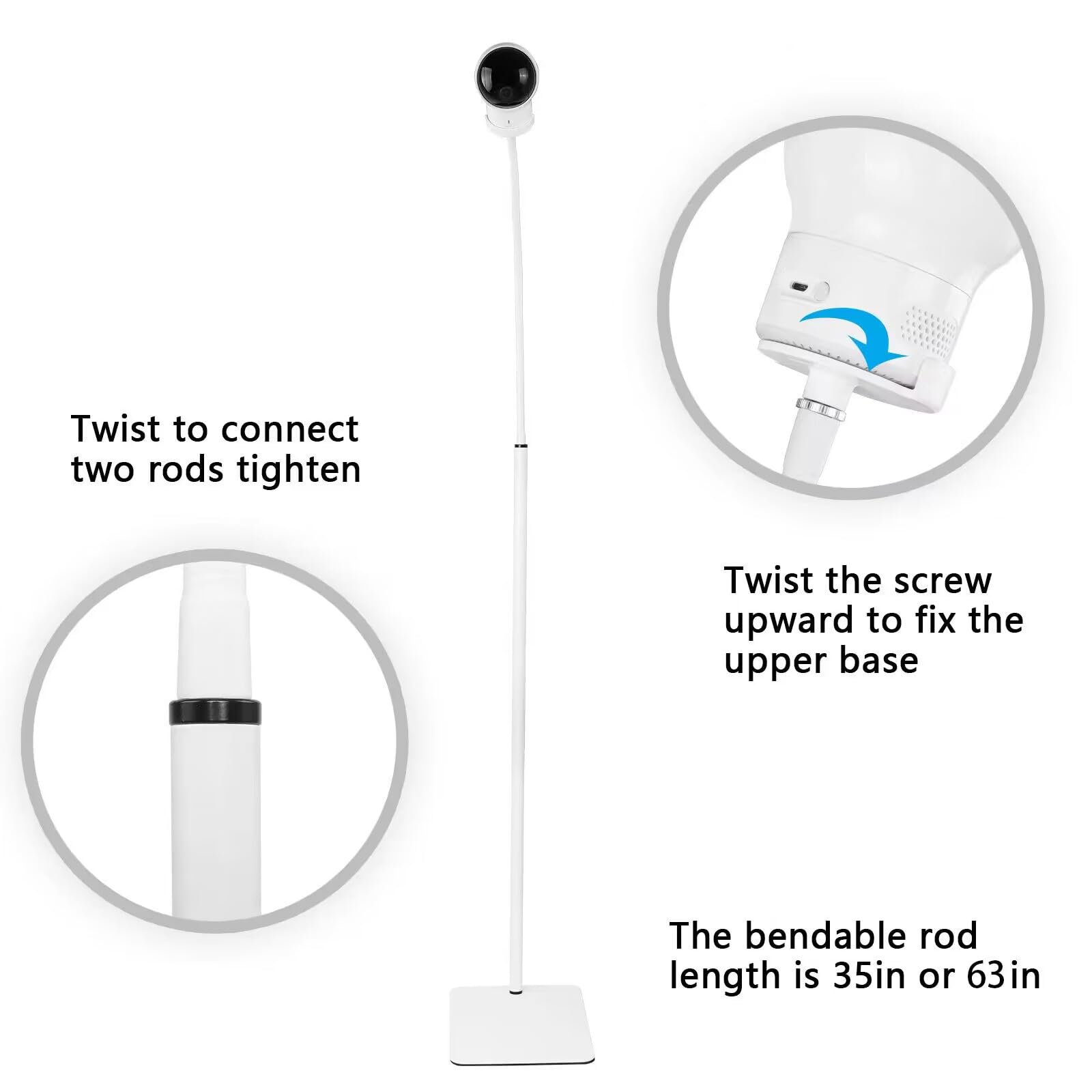 HOLACA floor stand is easy to install without tools.