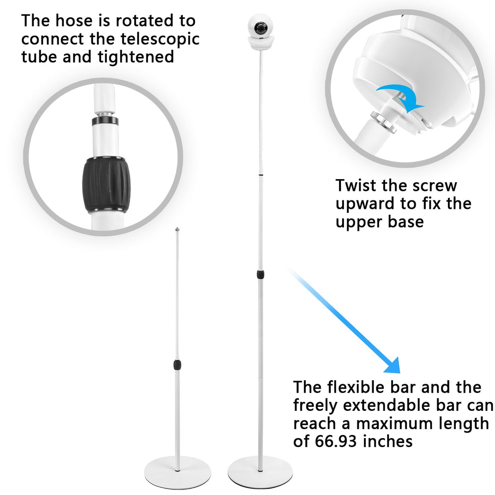 HOLACA floor stand shows tool-free installation for quick setup