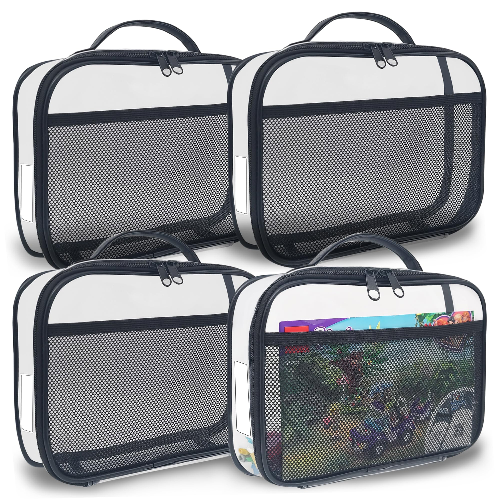 Holay 4-pack PVC zippered blocks set overview for easy organization.