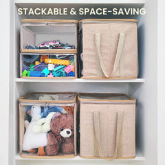 Holay fold-flat storage bin saves space when not in use for seasonal items.
