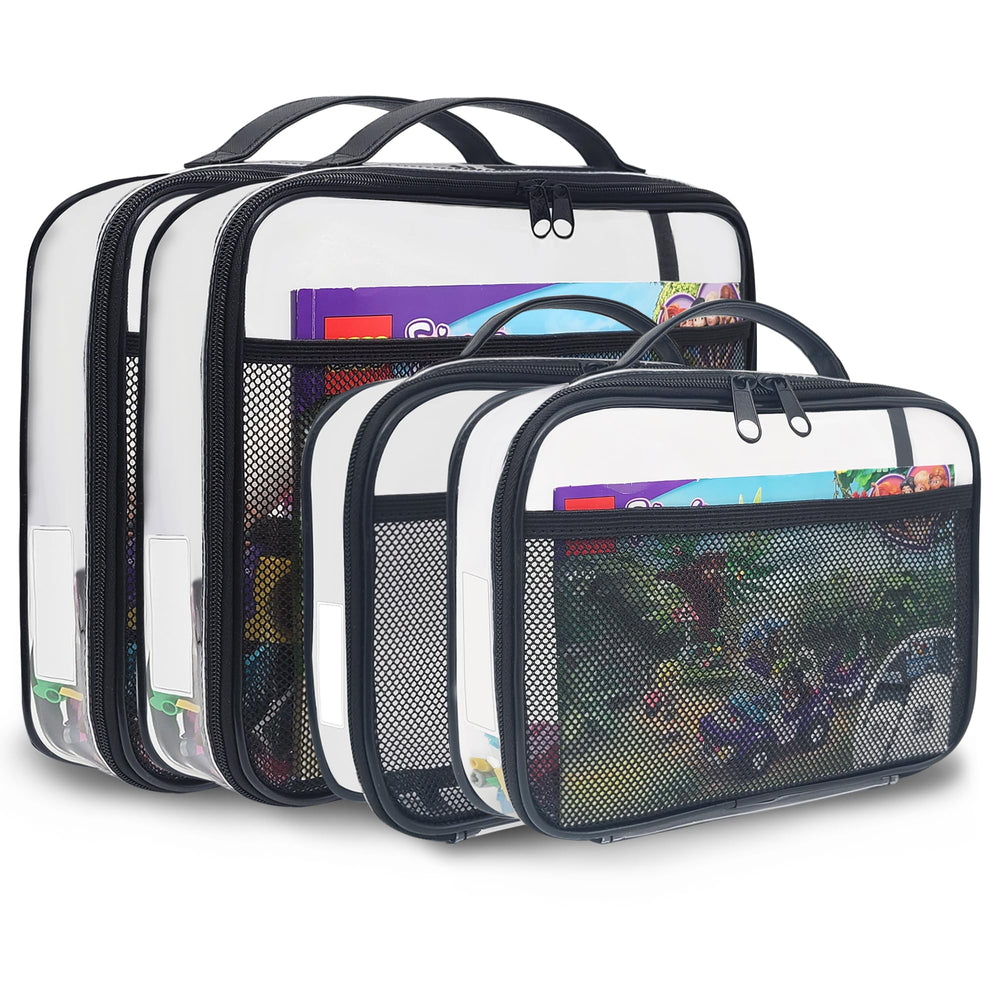 Holay four-pack PVC blocks case with transparent design for quick content checks.