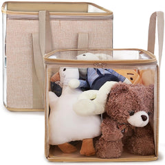 Holay 2-pack storage bins with transparent lid for quick visibility in the playroom.