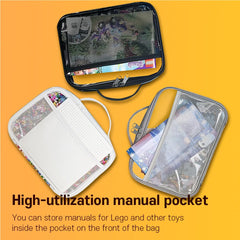 Holay zipper closure provides secure, durable storage.