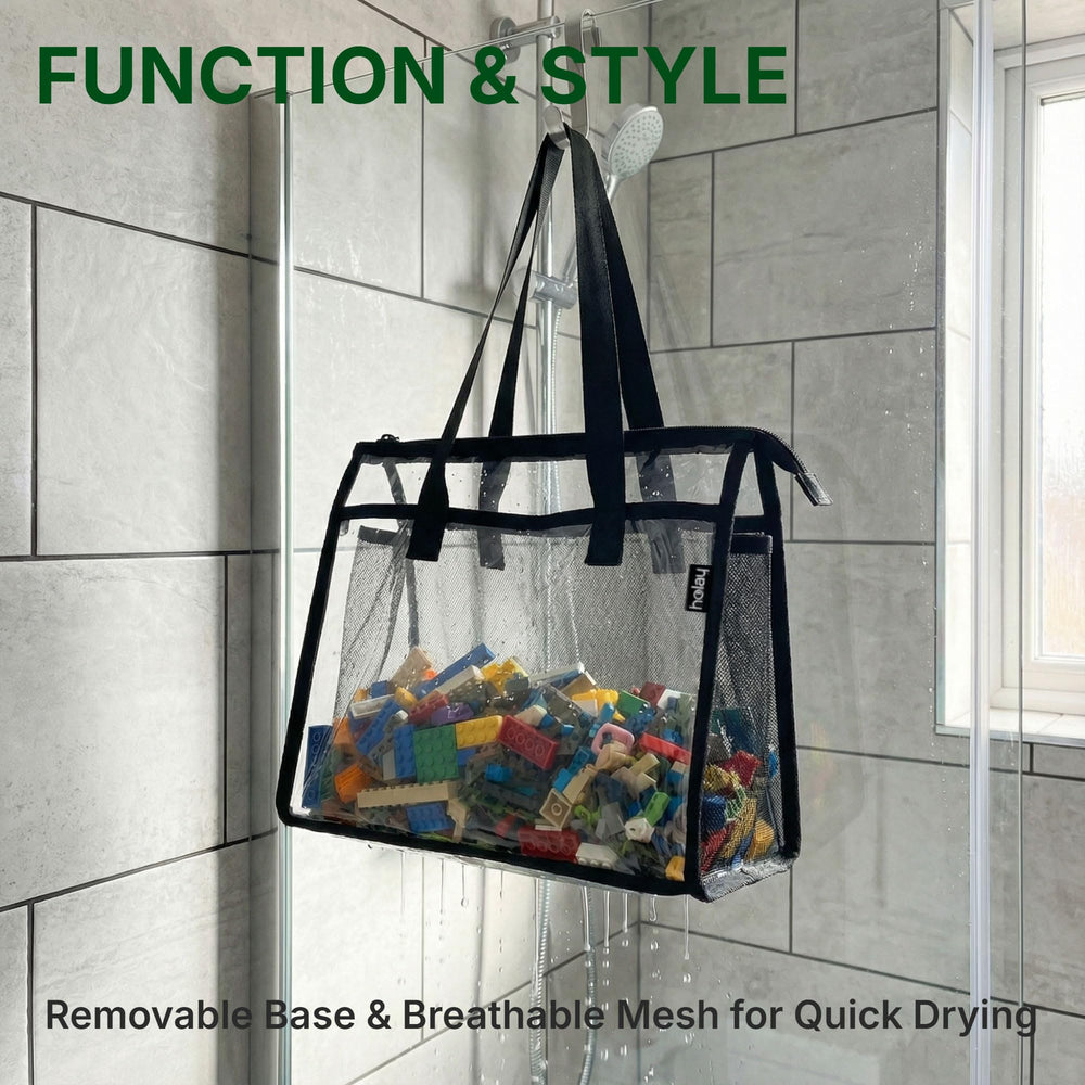 Holay transparent PVC-front bag for quick content visibility