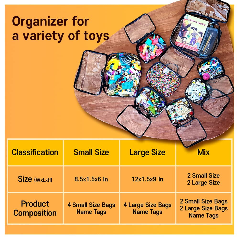 Holay two-size compatibility demonstrates flexible storage for blocks and kits.