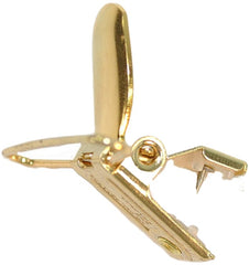 Hold-Up Gold No-Slip clip on a 12-inch suspender, secure grip and elegant finish