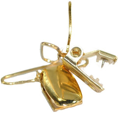 Close-up of Hold-Up Gold No-Slip clip showing polished finish and secure grip