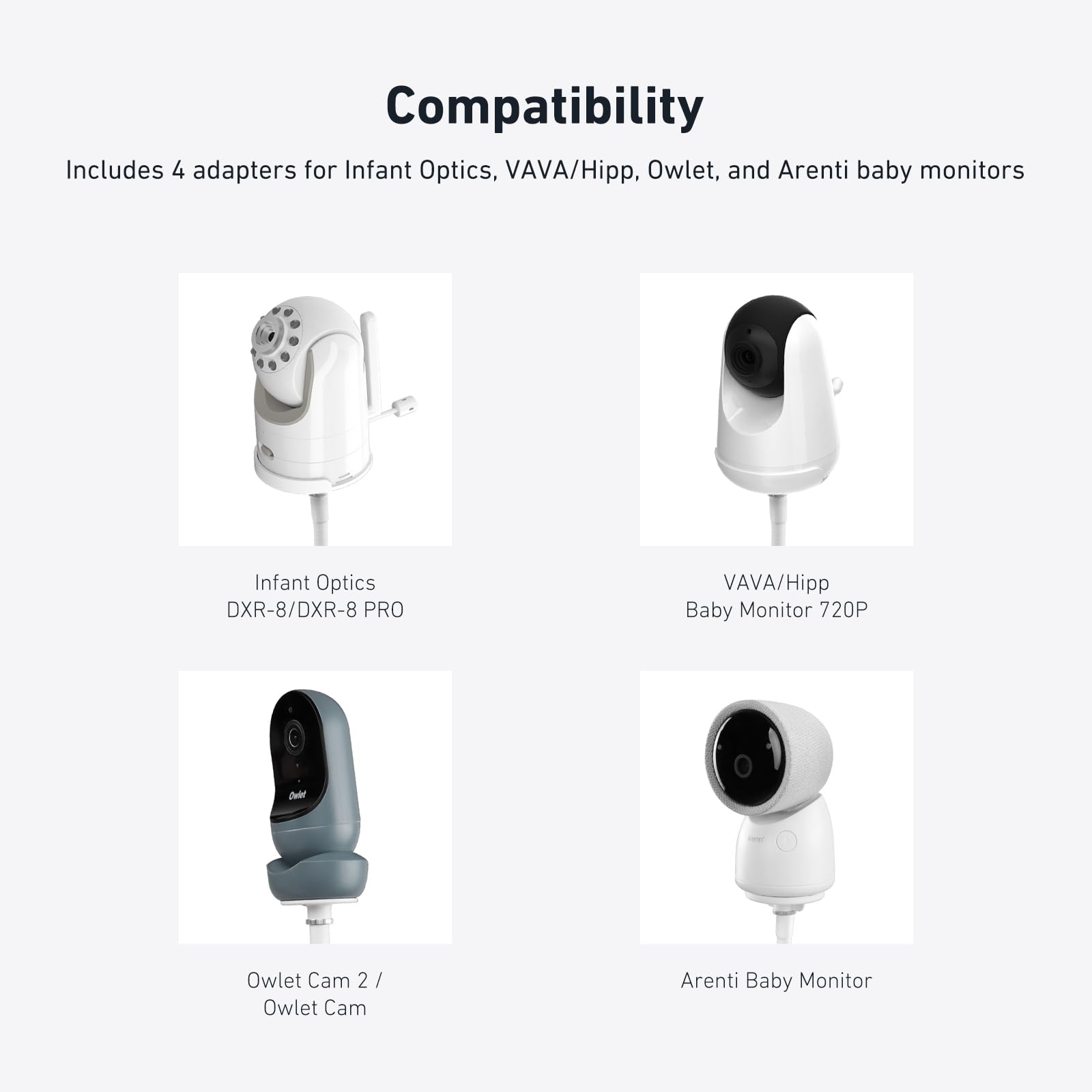 Sleek white finish from Holicfun blends with nursery decor.
