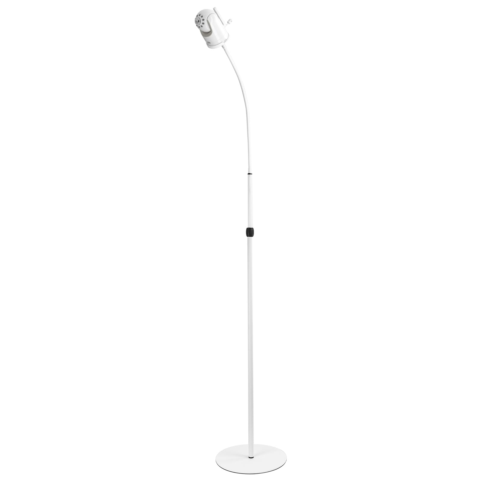 Holicfun floor stand with DXR-8 adapter secures infant monitor beside the crib.