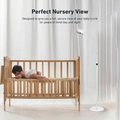 Height-adjustable pole on Holicfun raises the monitor for a full crib view.