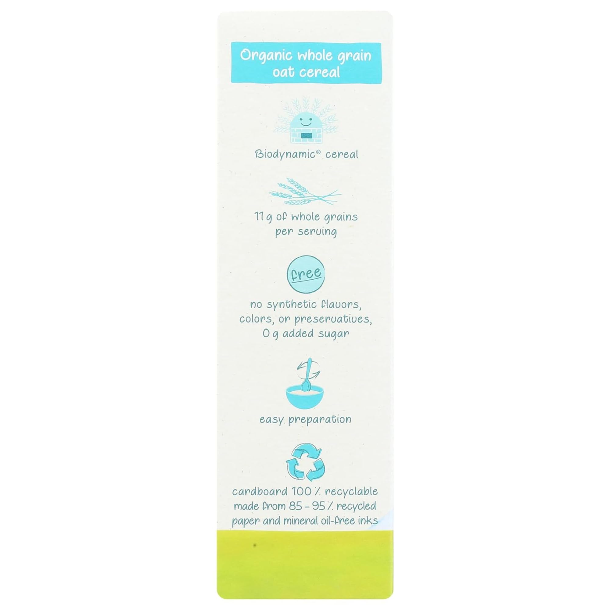 Holle baby cereal label shows non-GMO and additive-free ingredients.