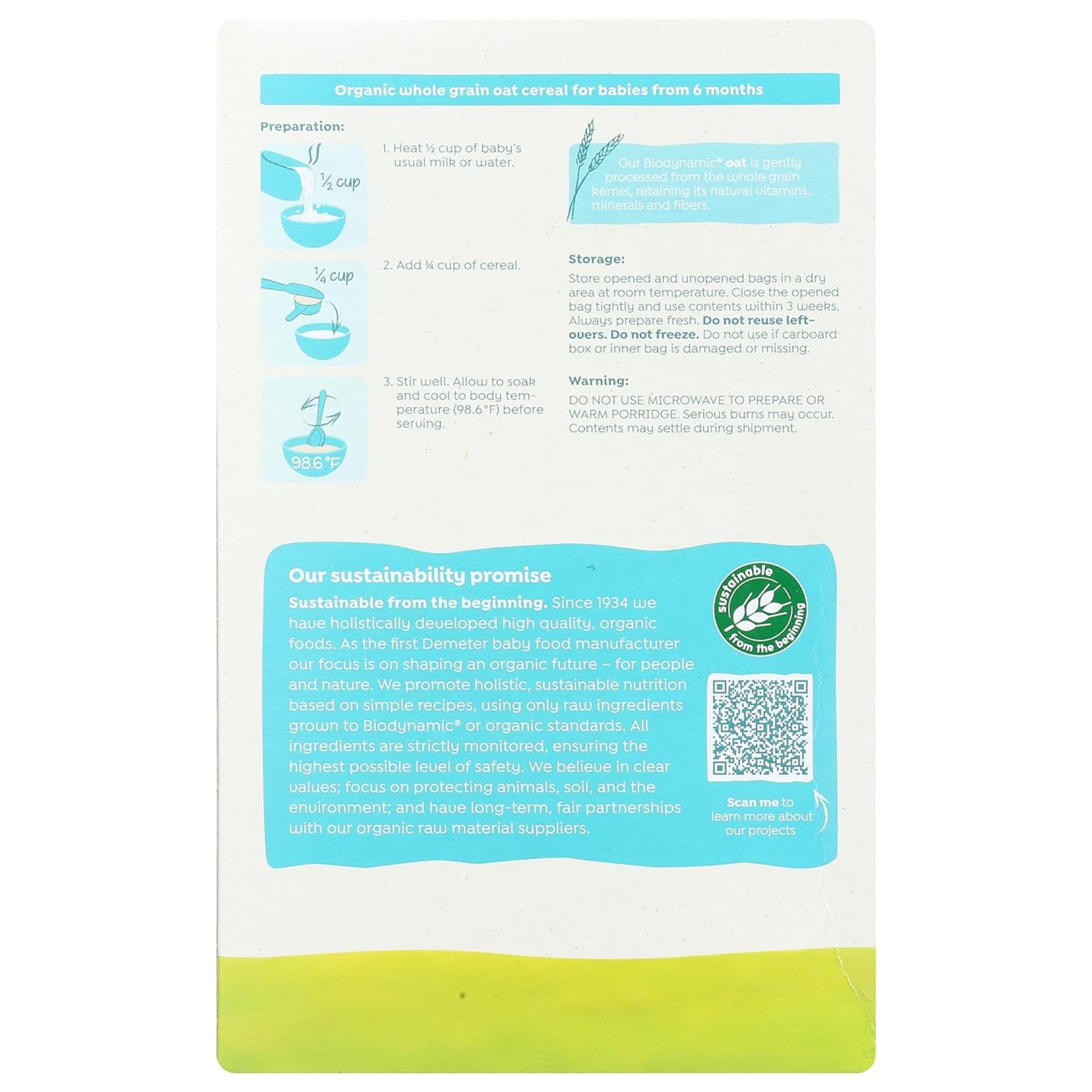 Regenerative farms supplying Holle organic cereal ingredients.