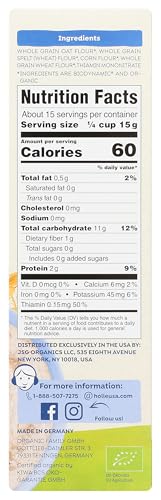 Holle Four Grain Cereal served in a bowl, showcasing a wholesome morning routine.