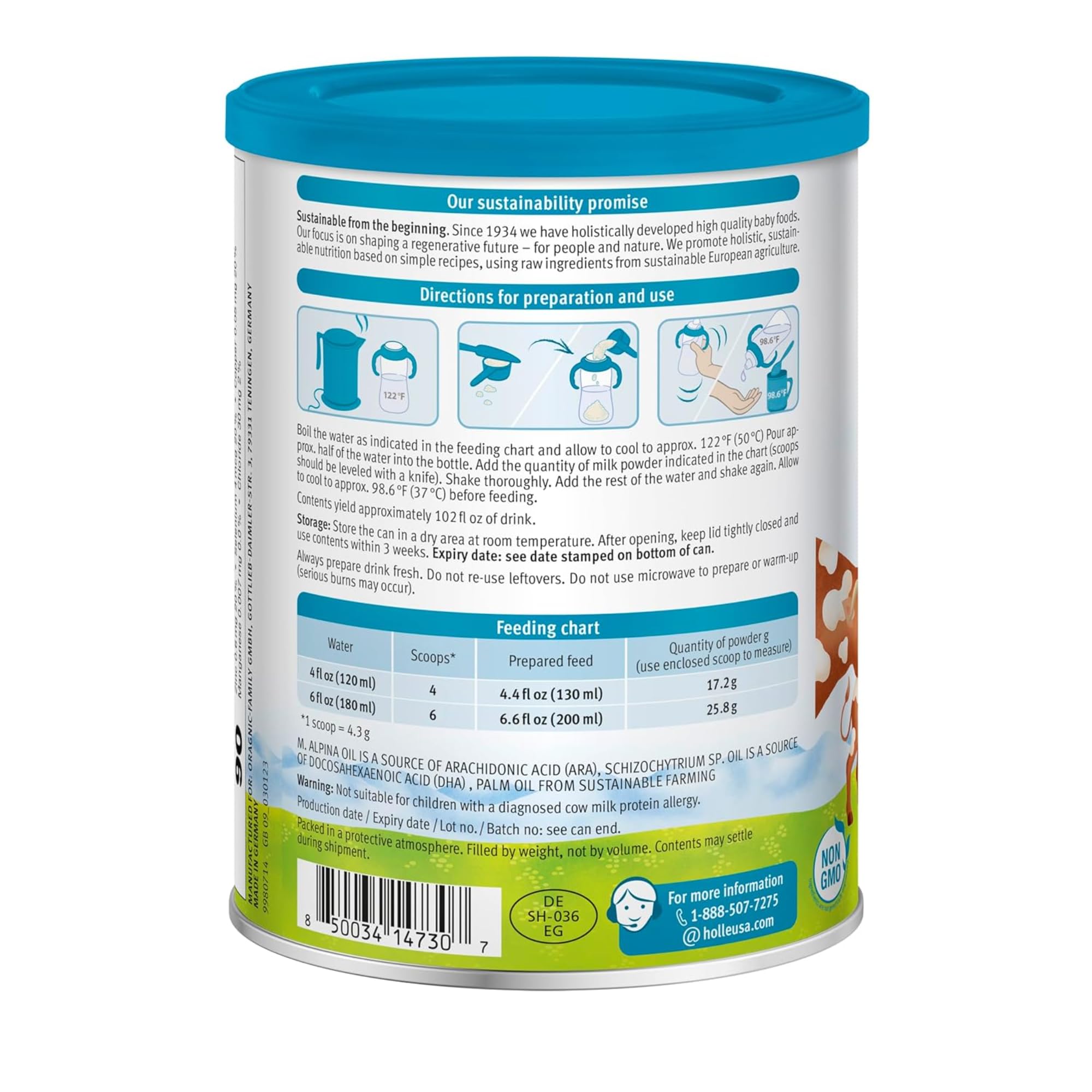 Holle Organic Toddler Milk Drink gentle digestion with partly demineralized whey
