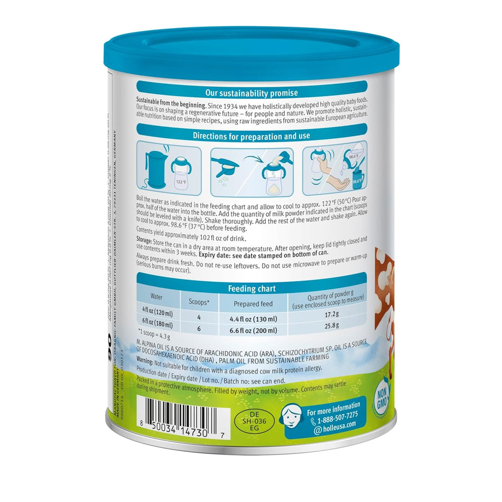 Holle Organic Toddler Milk Drink gentle digestion with partly demineralized whey
