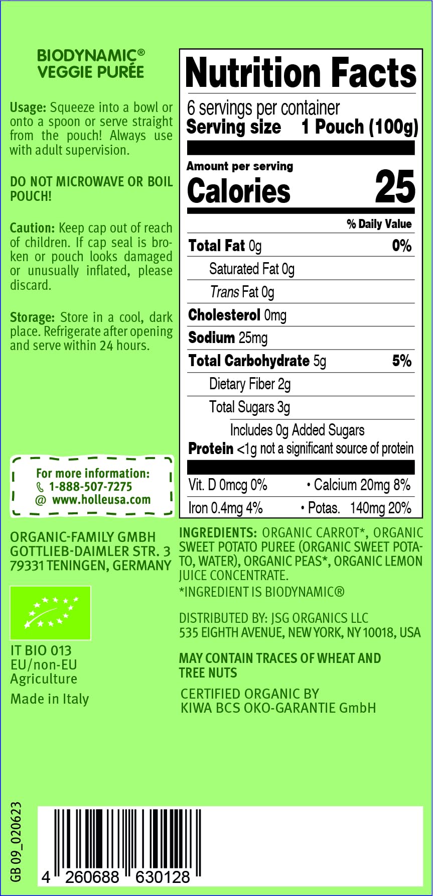 Holle Veggie Bunny pouch featuring apple, banana, and beetroot for naturally sweet flavor.