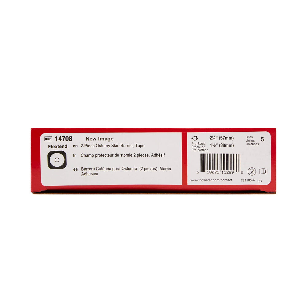 Hollister 14708 trusted ostomy care brand on packaging and branding.
