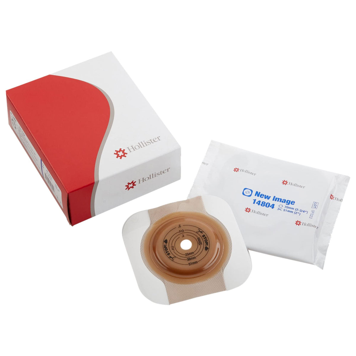 Hollister 14804 convex barrier front view for secure stoma fit.