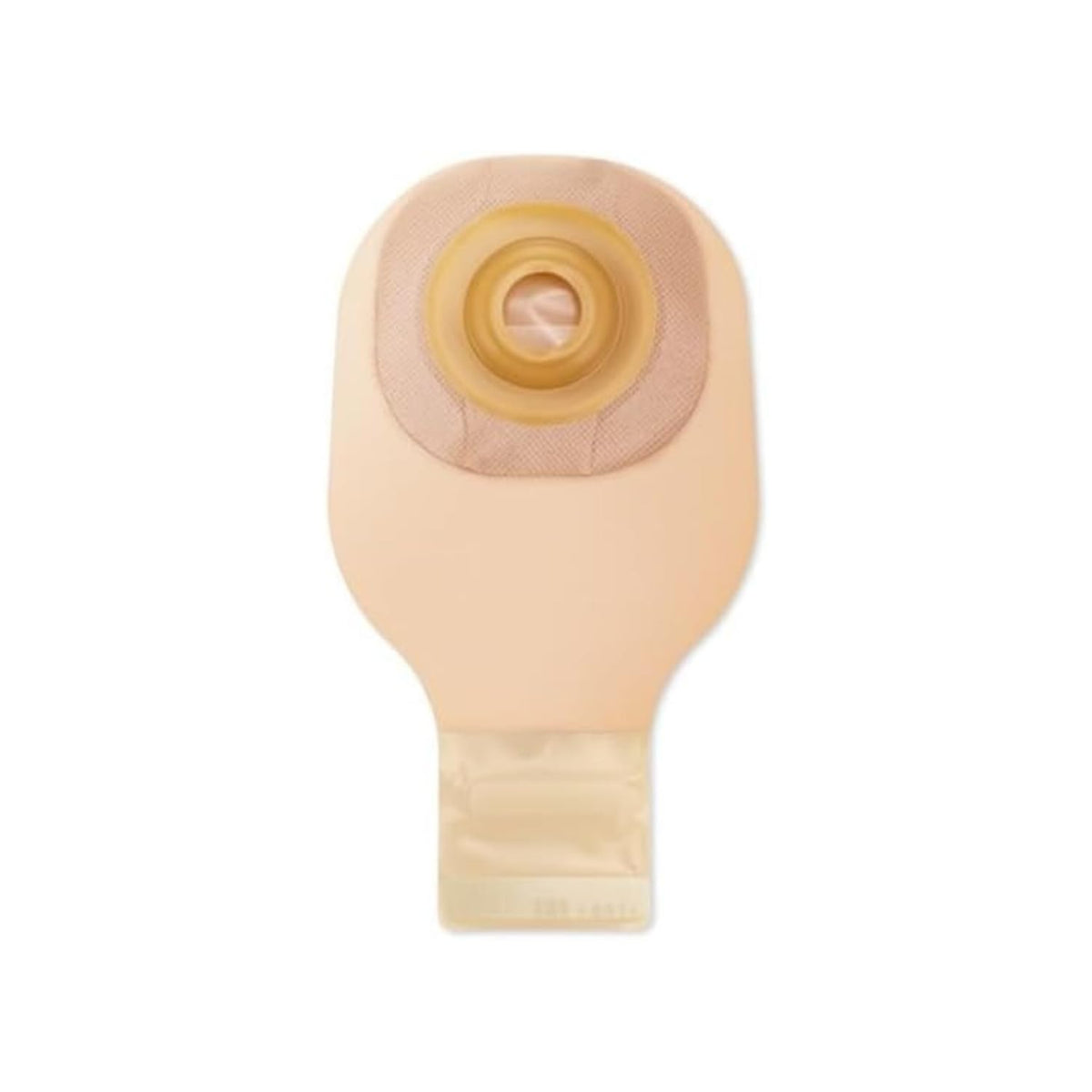 Hollister 8665 Premier 12-inch drainable ostomy pouch with viewing window for easy visibility during emptying.