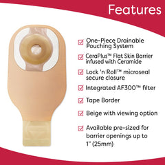 Beige Hollister 8930 pouch for discreet wear and skin-friendly barrier