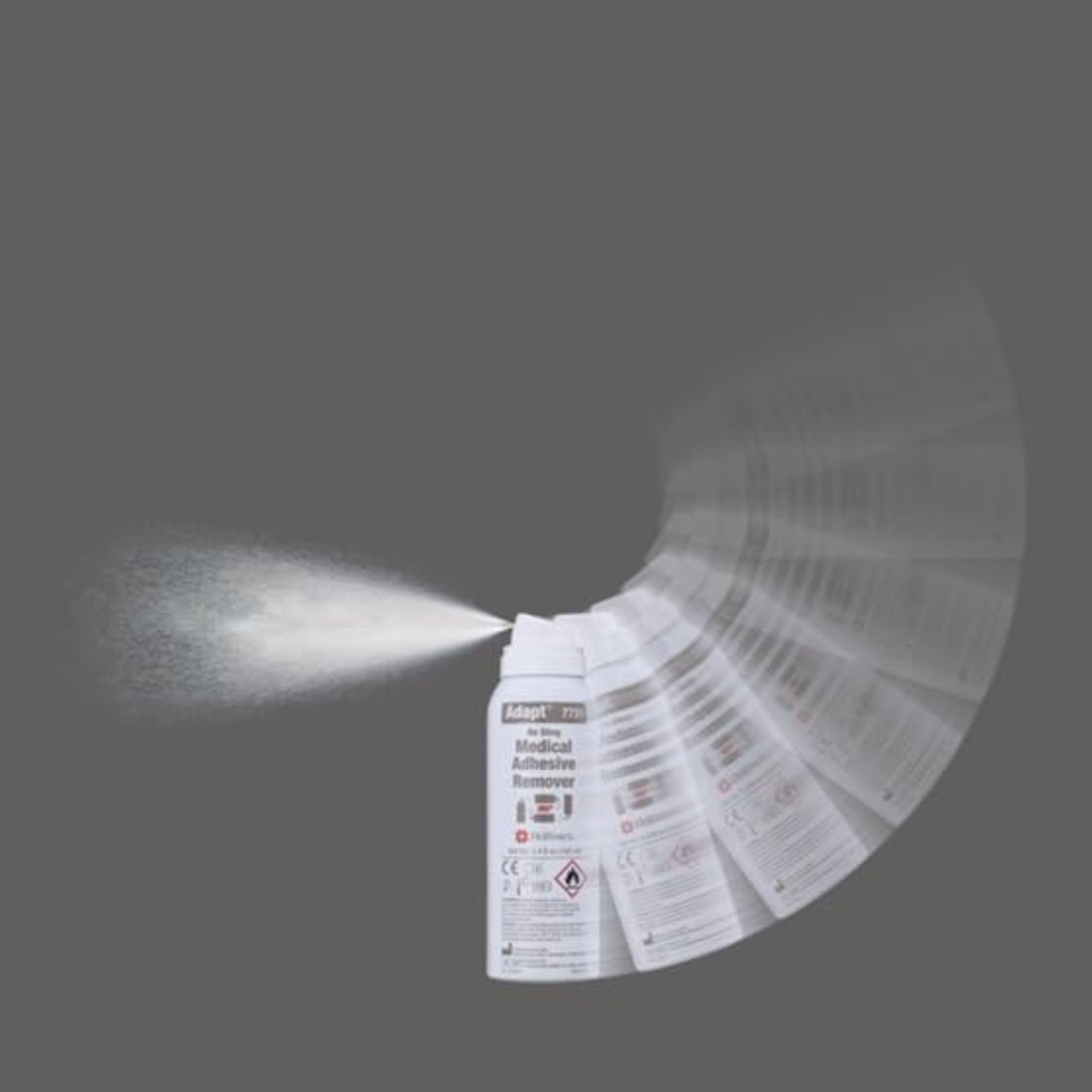 Hollister Adapt compact spray bottle for on-the-go barrier removal.