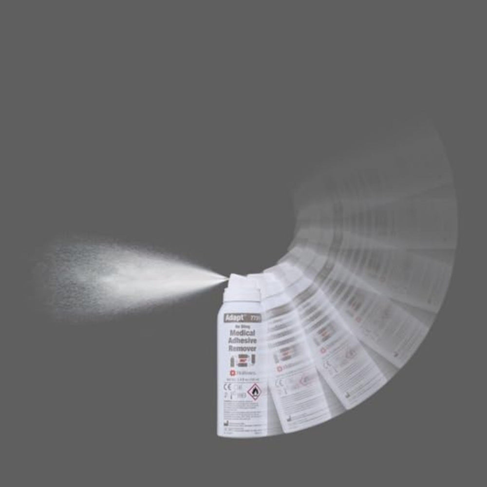 Hollister Adapt compact spray bottle for on-the-go barrier removal.