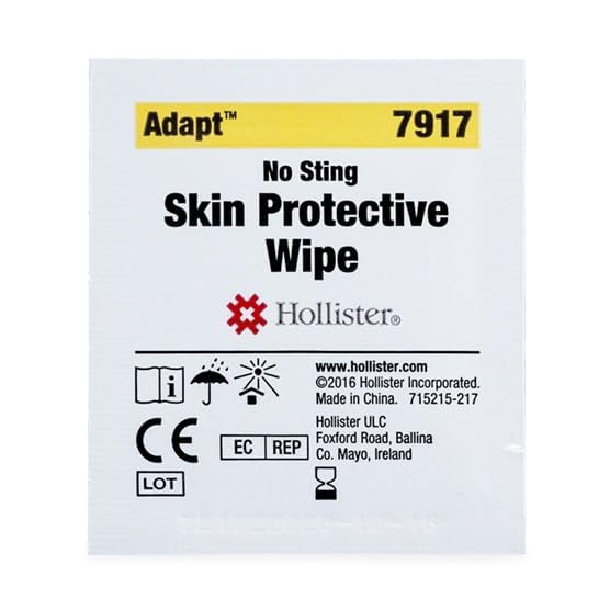 Brand logo visible on Hollister Adapt Protective Wipes packaging for trusted ostomy care.