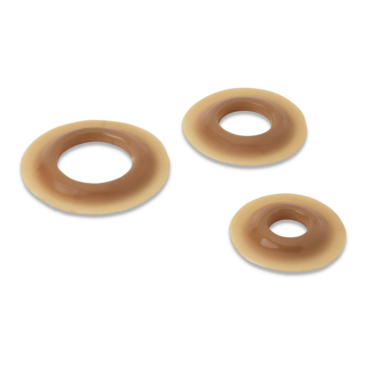 Hollister CeraRing oval convex barrier ring showing even pressure around the stoma for a secure fit.