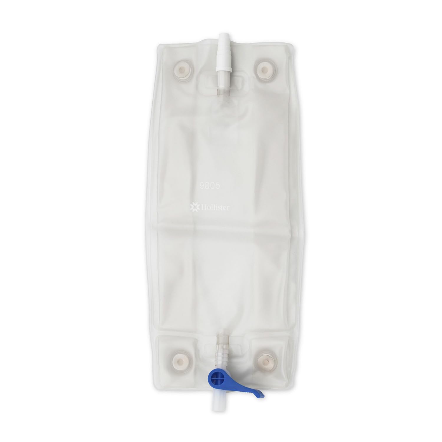 Hollister HOL9805 latex-free leg bag, side view, for discreet wear.