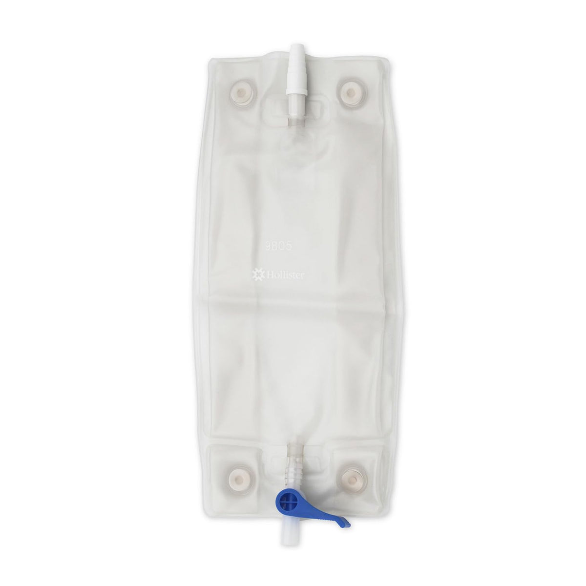 Hollister HOL9805 latex-free leg bag, side view, for discreet wear.
