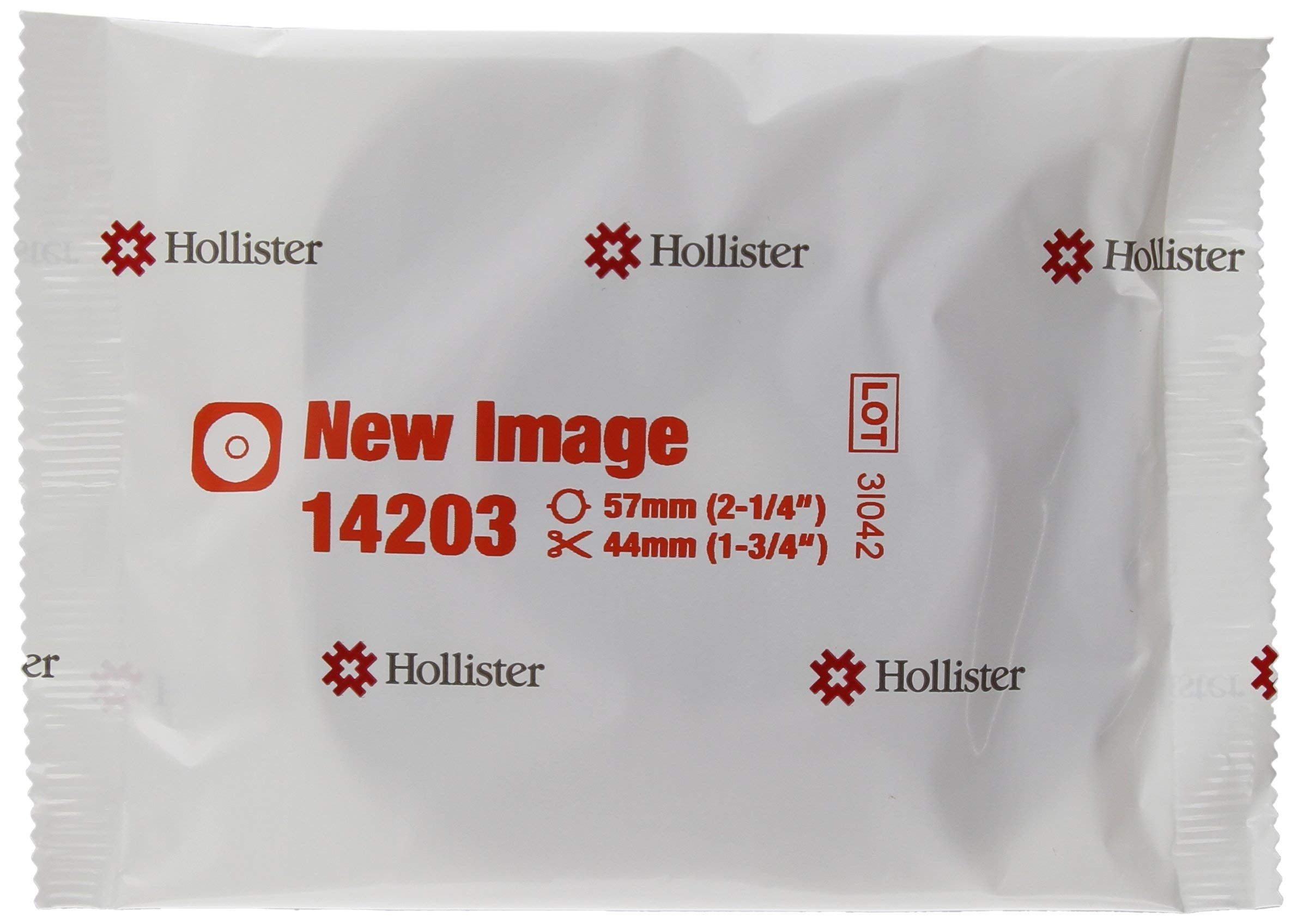 Hollister New Image FlexWear barrier assembly secures adhesion for ostomy care and leakage prevention.