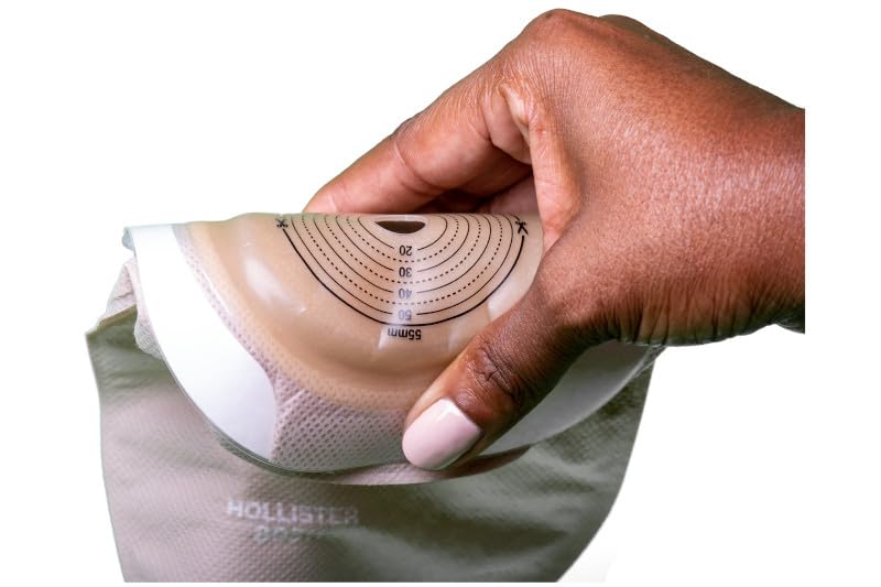 Hollister Ostomy barrier adhesive border provides reliable fixation for varied skin topography
