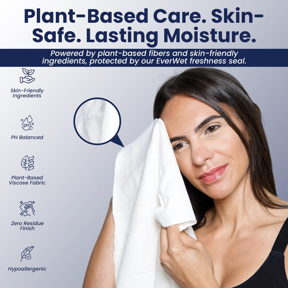 Holly Body Wipes double extra-large 24 by 12 inch sheets for full-body cleaning.