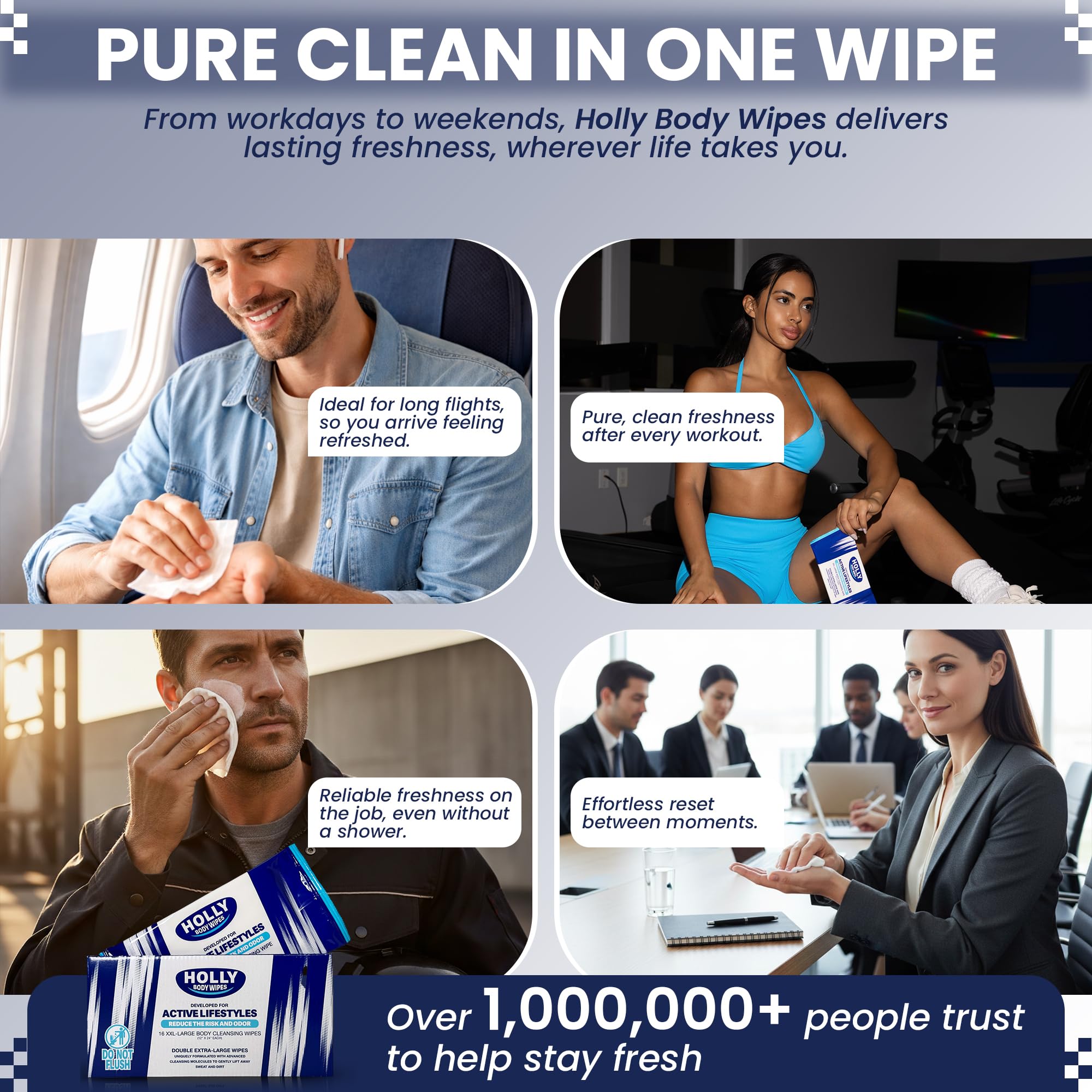 Holly Body Wipes skin-friendly and eco-conscious option for travelers.