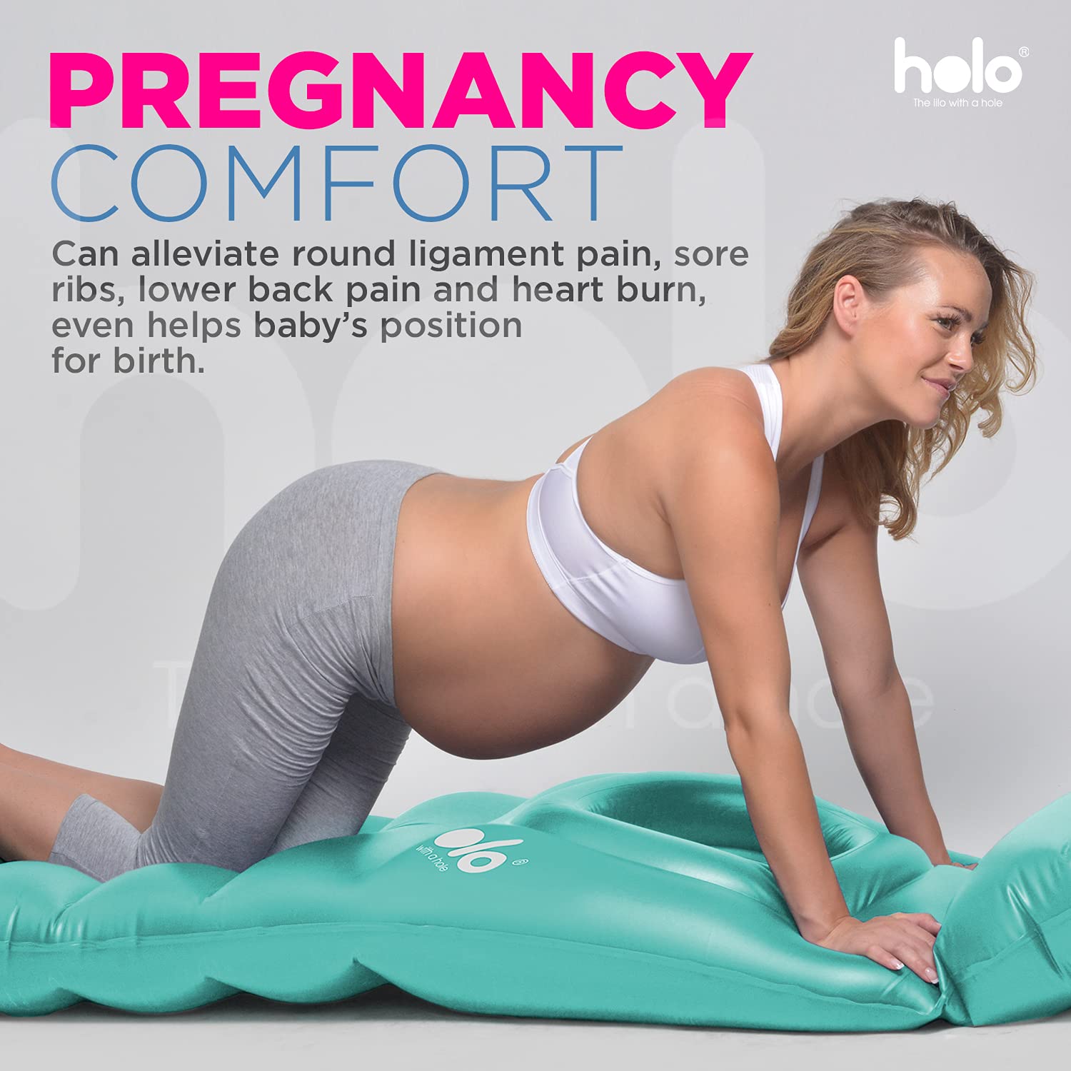 HOLO maternity pillow in bed cushions hips and lower back