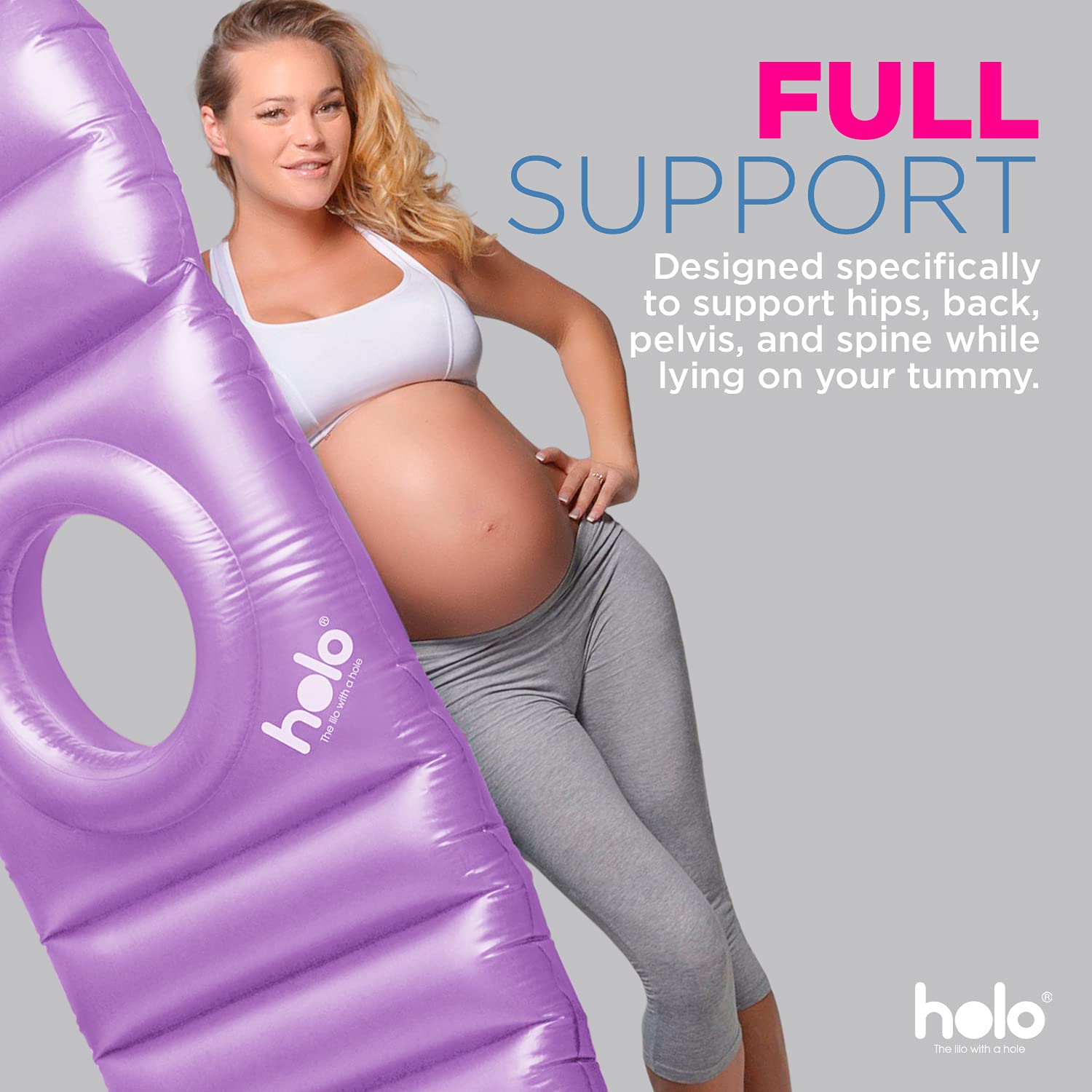 HOLO material close-up highlights safe, odorless PVC for durable comfort.