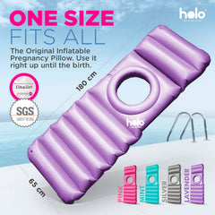 HOLO pillow with hole side view helps relieve hip and pelvic pressure.