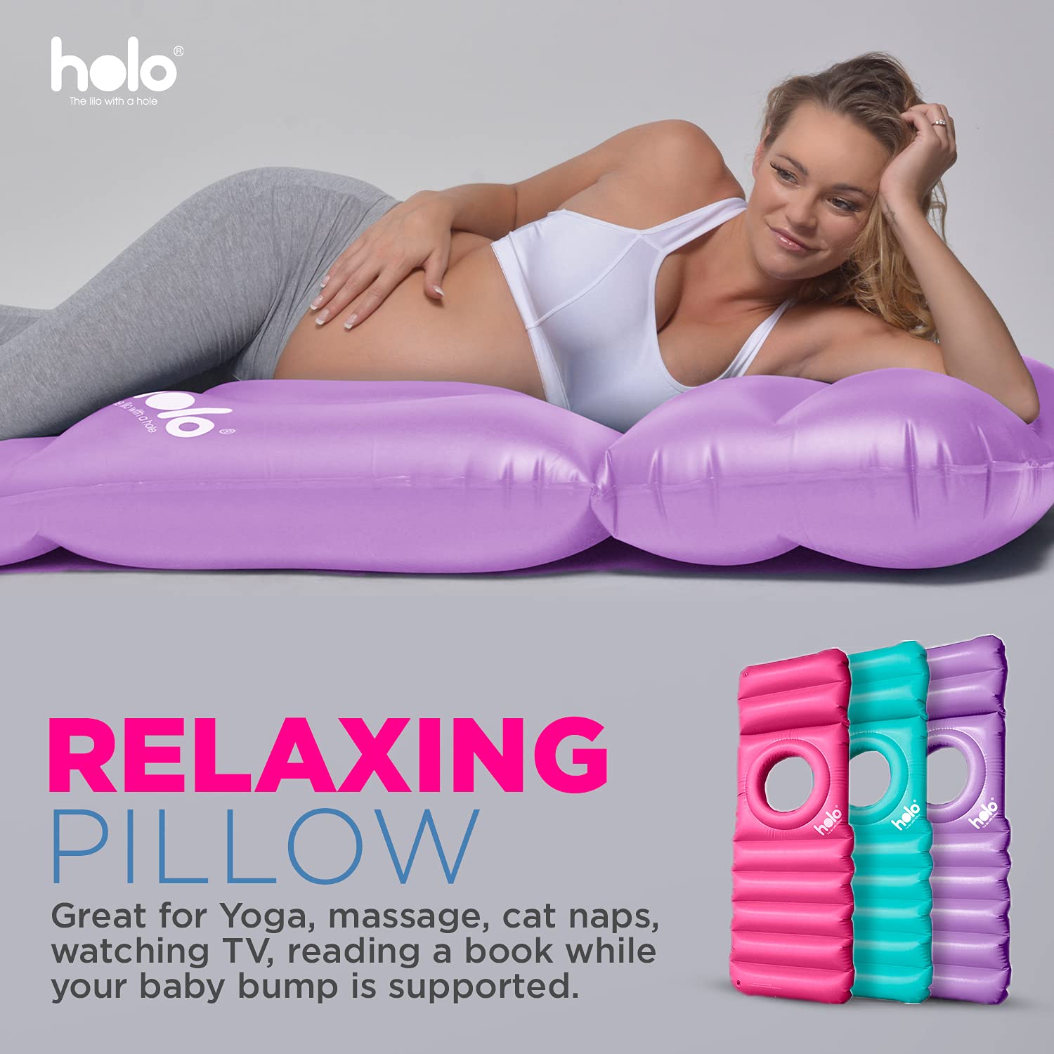 HOLO on land for lounging, reading, or gentle yoga poses.