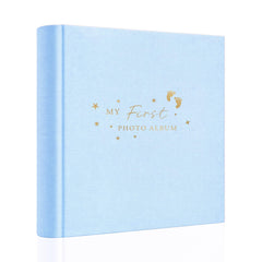 Holoary baby photo album with 4x6 pockets for 100 photos, preserving memories.