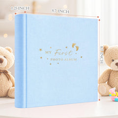 Holoary linen blue cover features hot-stamping detail and premium texture.