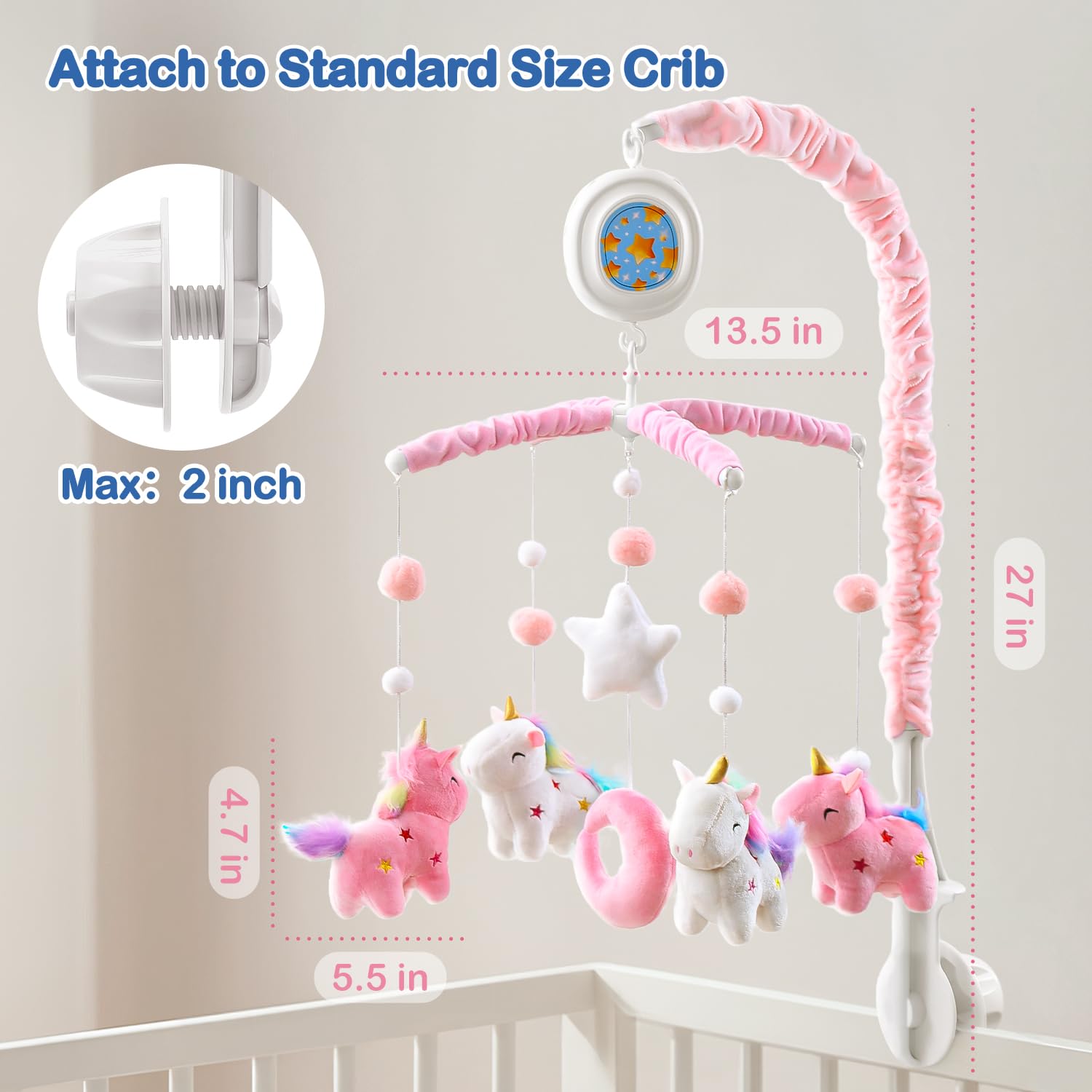 HOLYFUN unicorn mobile as a charming Christ gift for babies and families.