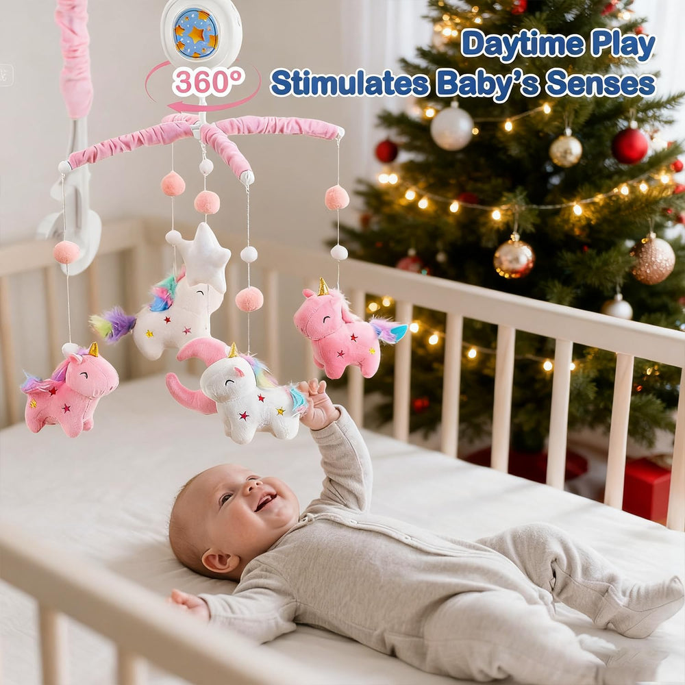 HOLYFUN night light projector casts gentle star patterns for nighttime comfort.