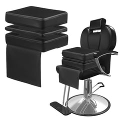 HOMBYS adjustable booster seat front view with leather finish for kids