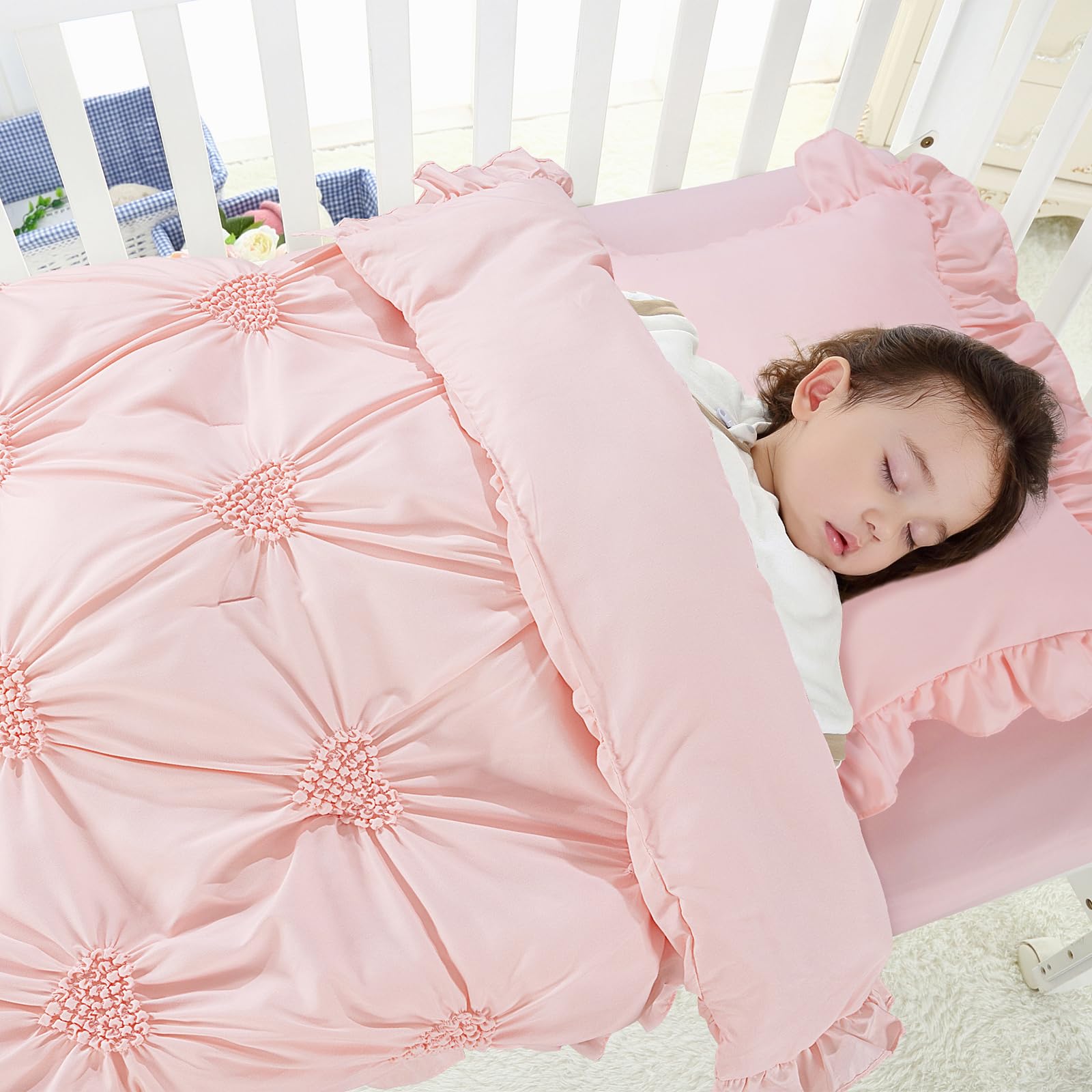HOMBYS fitted sheet 52x28 inches plus 8 inches fits standard crib beds securely