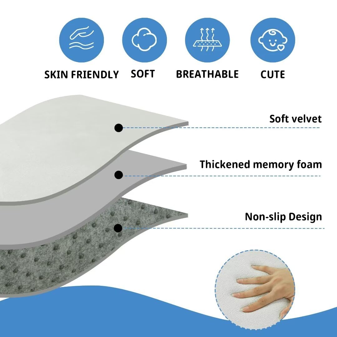 HOMBYS non-slip bottom keeps the mat in place during playtime.